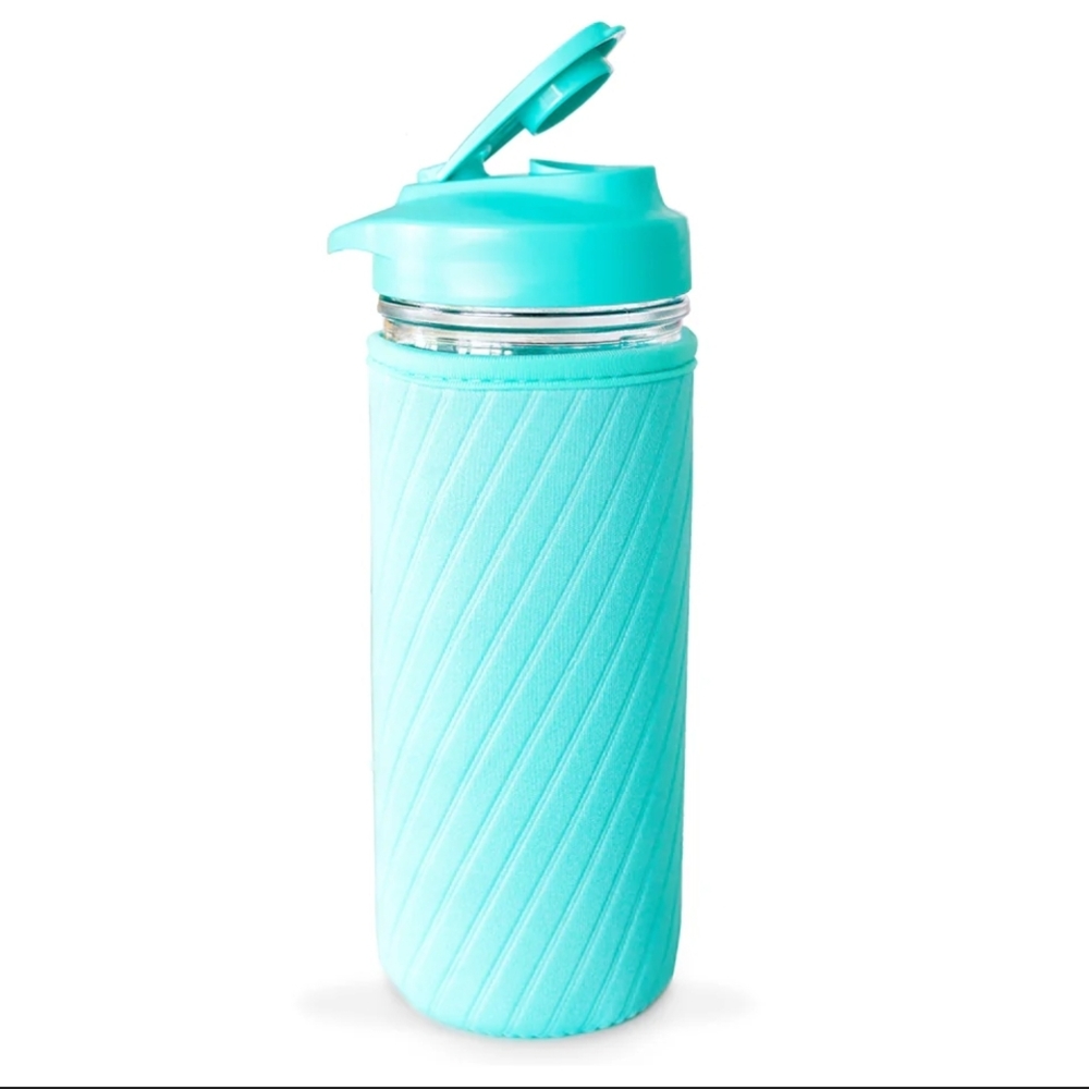 Mint Colored Masonjar Brand Water Bottle With Slip Cover